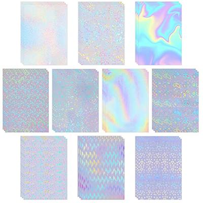 30 Sheets 10 Style Holographic Sticky Paper Holographic Laminate Sheets  Adhesive Transparent Vinyl Waterproof Holographic Overlay Clear Sticker for  Home Decor, Photos, 8.27 x 11.7 Inches - Yahoo Shopping