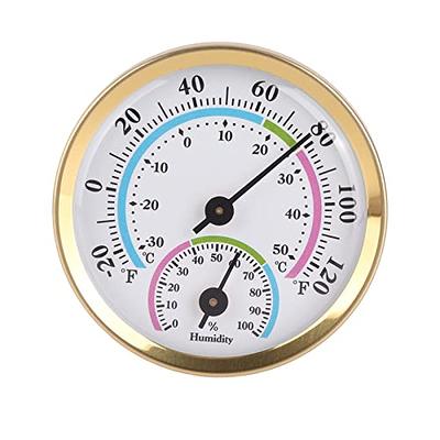 Indoor Outdoor Thermometer Hygrometer Gold 2 in 1 Temperature Humidity Gauge  Analog Hygrometer for Indoor Office Home