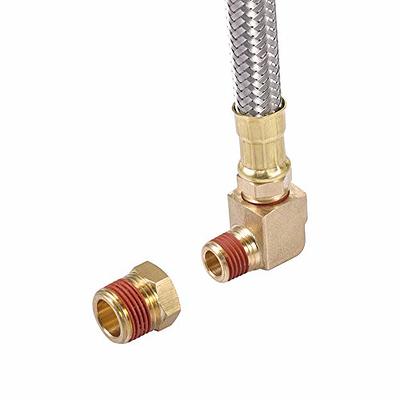 T TANYA HARDWARE Pipe Fitting and Air Hose Fitings, Hex Nipple Coupling Set  - 1/4-Inch NPT x 1/4-Inch NPT,Solid Brass, Female Pipe- 10 Piece