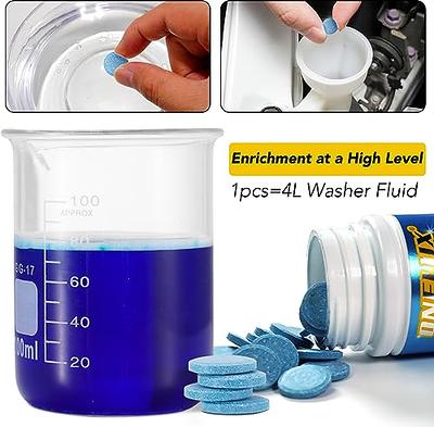 Kindax Car Windshield Washer Tablets 40Pcs Car Glass Wiper Fluid  Concentrated Clean Tablets 1 Pack Makes 42 Gallons,1 Piece Makes 1.05  Gallons