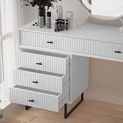 Dropship White Contemporary Roman Style, Solid Wood 6 Drawers Dresser  Cabinet, Vanity Desk, Makeup Table With Drawers, Living Room Buffet,  Storage Organizer Cabinet, Big Dresser. Paint Sprayed Finishing to Sell  Online at
