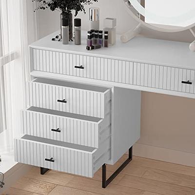 Dropship White Contemporary Roman Style, Solid Wood 6 Drawers Dresser  Cabinet, Vanity Desk, Makeup Table With Drawers, Living Room Buffet, Storage  Organizer Cabinet, Big Dresser. Paint Sprayed Finishing to Sell Online at