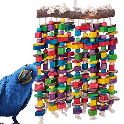 DELOKY Extra Large Bird Parrot Chewing Toy-Multicolored Natural Wooden  Blocks Bird Tearing Toys Suggested for Macaws Cockatoos,African Grey and a  Variety of  Parrots(X- Large) - Yahoo Shopping