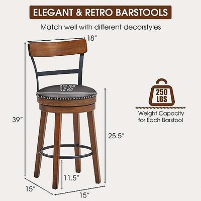 ERGOMASTER Bar Stools Set of 4 Swivel Counter Height Bar Stools