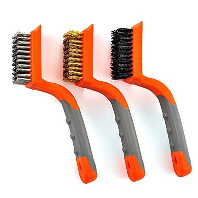 SANJIAN Wire Brush Cleaning Brush Set,Heavy Duty Nylon/Brass/Stainless  Steel Scratch Brushes for Rust,Dirt & Paint Scrubbing,7.2 Inches Stripper  Brush with Soft Wide Curved Handle Grip 3Pcs - Yahoo Shopping