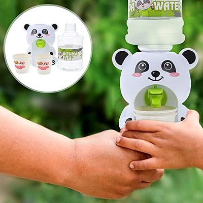 Mini Water Dispenser for Kids, Mini Dispenser Animal Toy Cute Water Machine  Drinking Fountain Children Pretend Play Toys for Kitchen Supplies (Panda)