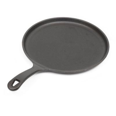 DOITOOL Cast Iron Steak Platter Pre- Seasoned Cast Iron Fajita Pan Sizzling  Fajita Pan Skillet Japanese Steak Plate with Wood Underliner Base for