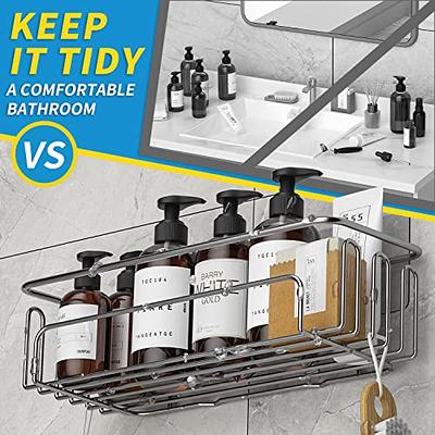 Kerisgo Corner Shower Caddy, 2 Pack Adhesive Bathroom Shower Corner  Organizer Shelf, No Drilling Rustproof Wall Mounted Shower Storage Rack  Shampoo