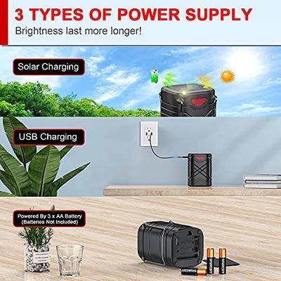 LED Camping Lantern Emergency Light Solar AC Rechargeable, 4-Pack, Civikyle  Portable Flashlight Outdoor Lamp Camping Accessories Gear Supplies  Hurricane Storm Home Power Outage Kit - Yahoo Shopping