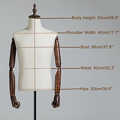 Female Mannequin Torso Manikin Dress Form 39-56 Inch Height Adjustable  Detachable Arms Sewing Dress Model Mannequin, Mannequin Display with Metal  Base
