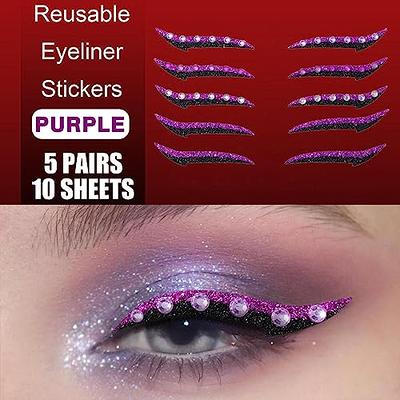  Face Jewels for Make-up, 4 Packs Face Gems Stick on - Women  Girls Eye Rhinestone Stickers Red Purple Mermaid Crystal Glitter  Self-adhesive Body Temporary Tattoos for Rave, Festival, Carnival, Party 