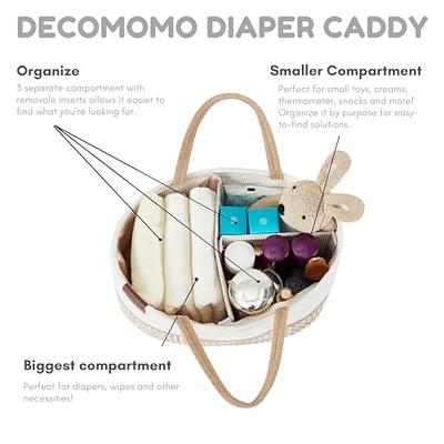 YiLiiod Baby Diaper Caddy Organizer Large Cotton Rope Nursery