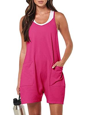 Prinbara Pink Rompers for Women Tennis Dress Summer Jumpsuits