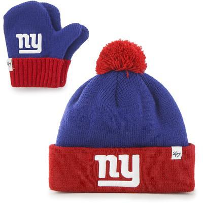 Men's New Era Royal New York Giants 2022 Sideline Ink Dye Cuffed Knit Hat