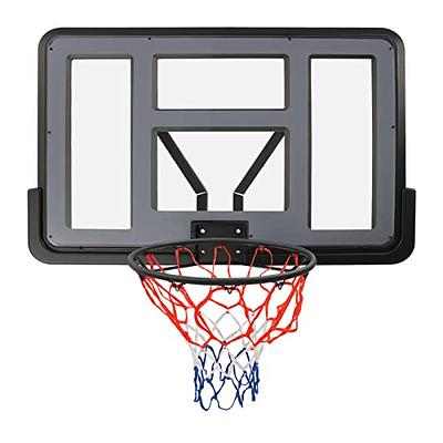 Soozier Wall Mounted Basketball Hoop with Shatter Proof Backboard, Durable  Rim and All-Weather Net for Indoor and Outdoor Use