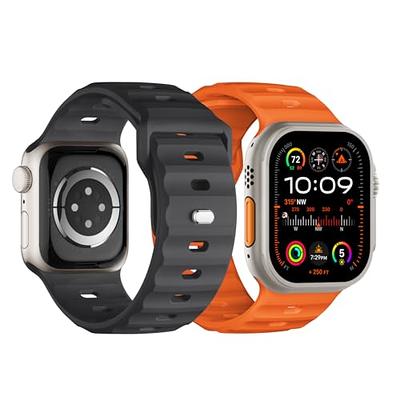  WINGLE for Apple Watch Ultra 2 Band 49mm Series 9 8 7 45mm 44mm  42mm Men, Strong Magnetic Bands Bracelet Adjustable Silicone Sport Strap  for iWatch Ultra/Ultra 2 SE 6 5