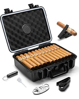 Cedar Wood Cigar Travel Humidor Box Portable Cigar Case W/ Humidifier –  guevara lux