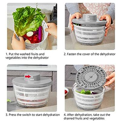 Lettuce Spinner Lettuce Cleaner Spinner Large Salad Spinner Fruit Washer  Bowl