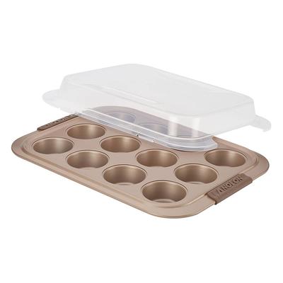 Farberware GoldenBake Bakeware Nonstick Loaf Pan Set, 2-Piece, Gray