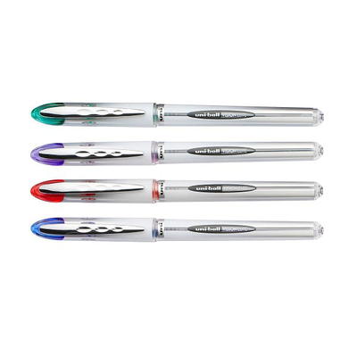 uni ball Vision Rollerball Pens Fine Point 0.7 mm Assorted Barrels Assorted  Ink Colors Pack Of 5 - Office Depot