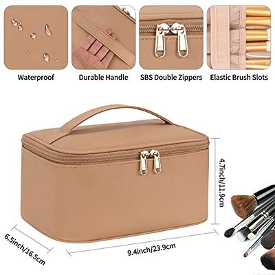 OCHEAL Large Makeup Bag, Makeup Bag Organizer Cosmetic Bags for Women  Travel Toiletry Bag Make Up Bag with Divider and Handle for Cosmetics  Toiletries