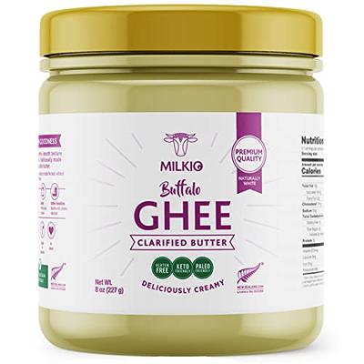 MILKIO 100% Organic Grass Fed Ghee Clarified Butter 8 Oz, 1