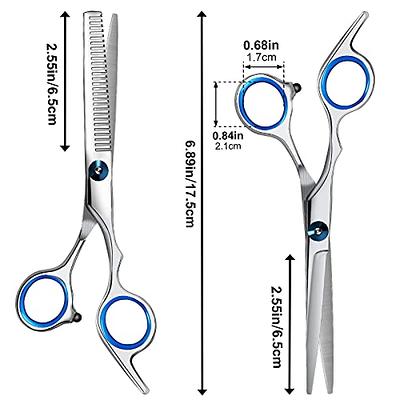 Hair Cutting Scissors Thinning Shears- Fcysy Professional Barber Sharp Hair  Scissors Hairdressing Shears Kit with Haircut Accessories in Leather Case