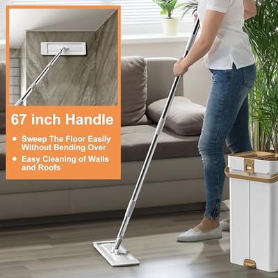 Microfiber Mops for Floor Cleaning - BPAWA Flat Floor Mop Wet Dry Dust Mop  for Hardwood Floors Laminate Wood Tile Vinyl Wall Hard Surface, Bathroom