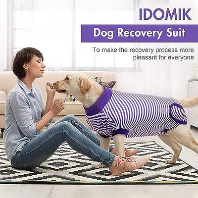 IDOMIK Dog Surgery Recovery Suit, Soft Dog Spay Neuter Recovery Onesie  Bodysuit After Surgery for Male Female Dogs Cats, E-Collar Cone Alternative