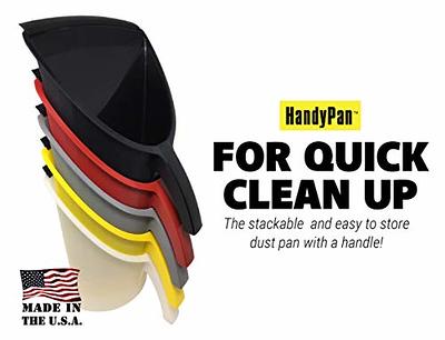 HandyPan Heavy Duty Dustpan, Black - Large Dust Pan Made in the USA with  Tight Seal Lip