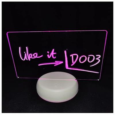 Acrylic Dry Erase Board with Light Light up Dry Erase Board with Stand as a  Glow Memo LED Letter Message Board Led Board White Board with Pen for  Office School Home 