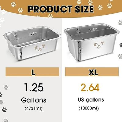 StarSpeed 100oz Large Stainless Steel Dog Bowl Extra Large Dog Water Bowls  for Large Dogs with