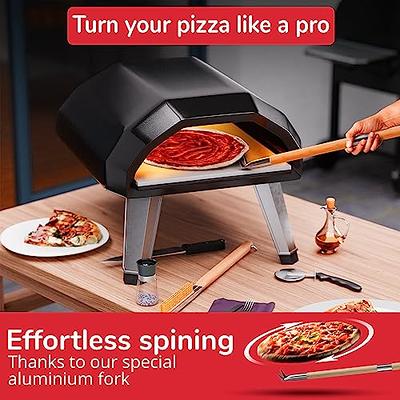  Senwosa Must-have Pizza Oven Accessories Kit: Pizza Peel 12  inch, Pizza Spinner Fork & Bubble Popper, Pizza Oven & Stone Brush  w/Scraper, Gas and Wood Fired Pizza Oven Tools Set 