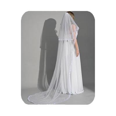 Unsutuo 1 Tier Glitter Bride Wedding Veil Fingertip Bachelorette Party Veil  Sparking Bridal Veil for Women and Girls (White)