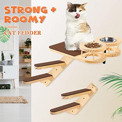 Wall-Mounted Cat Feeding/Feeder Shelf