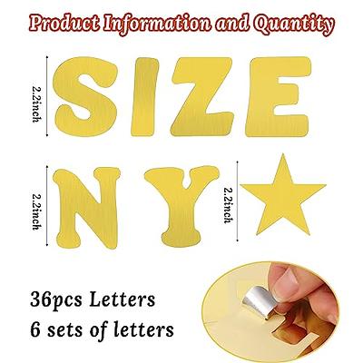 Alphabet Letters Number Stickers Foil Glitter Self Adhesive Gold 2 Sheets