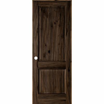 Krosswood Doors 36 in. x 80 in. Rustic Knotty Alder Arch Top V