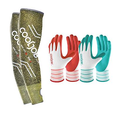 COOLJOB 6 Pairs Gardening Gloves for Women and 1 Pair A6 Cut Resistant  Sleeves, Size Medium - Yahoo Shopping