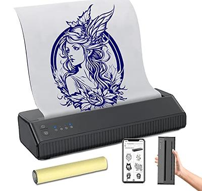 MFoffice MF108 Tattoo Stencil Printer, Bluetooth Thermal Tattoo Printer  Compatible with iOS and Android Phones and Tablets, Tattoo Transfer Stencil