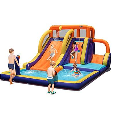 Inflatable Water Slide and Blow up Pool, Kids Water Park for