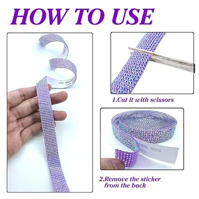 Self Adhesive Rhinestone Trim Tape Diamond Ribbon DIY Strips