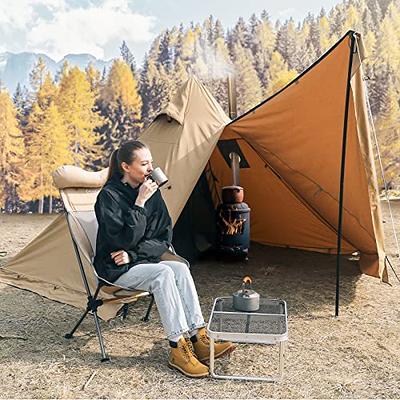 Naturehike Winter Black Ice Fishing Shelter Waterproof Windproof for  3Person,Pop Up Insulated Tent, Ice Fishing Tent,Hot Tent with Stove Jack  with