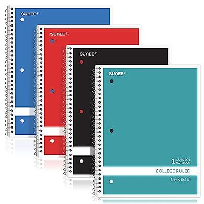  Spiral Notebook - 4 Pack Spiral Notebook, 5.6'' x 8.25'', 80  Sheets / 160 Pages Per Notebook, Spiral Notebook with Twin-Wire Binding,  Journals for Women, College Ruled Notebooks with 4 Colors : Health &  Household