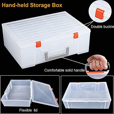 5x7 Photo Storage Box, 6 Inner Cases, Clear Plastic Craft Keeper (Pack of  6)