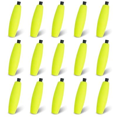 15 Pcs Fishing Bobbers Weighted Foam Snap on Float Weighted