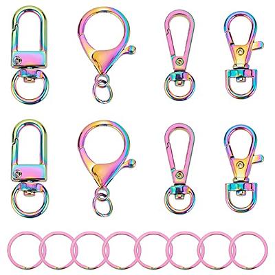100PCS Swivel Snap Hooks with Key Rings, Premium Metal Swivel Lobster Claw  Clasps Assorted Sizes (Large, Medium, Small) for Keychain Clip Lanyard