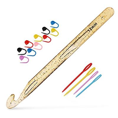 Crochet Hook Wood 25mm (Size T), Aeelike Comfortable Knitting Crochet  Needles for Huge Blankets or Large Thick Yarn Projects, Wooden Crochet Hook  and