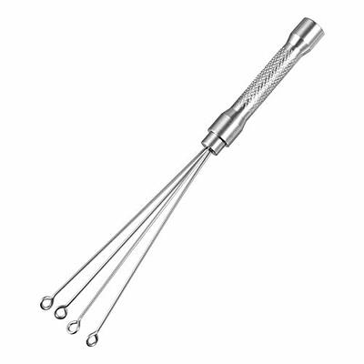 Espresso Coffee Stirrer, Stainless Steel Mini Whisk Wood Handle