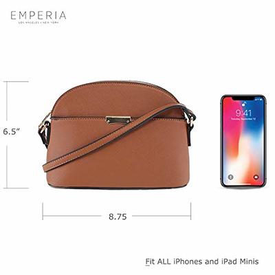 Emperia Ava Small Cute Saffiano Faux Leather Dome Crossbody Bags Shoulder  Bag Purse Handbags for Women Cognac - Yahoo Shopping