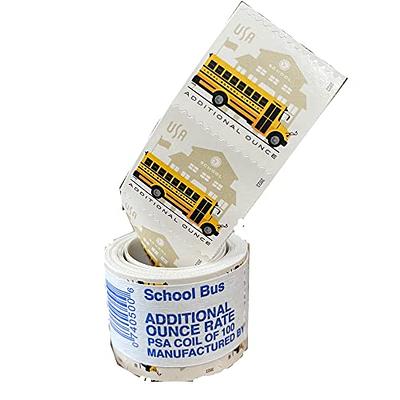 School Bus Additional Ounce USPS Postage Stamps 1 Coil of 100 Students  Children Teachers Celebration Party Announcement (100 Stamps) - Yahoo  Shopping